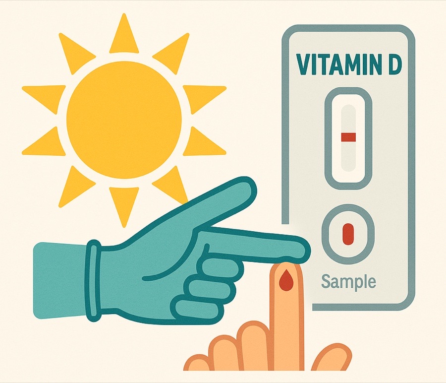 KI-generierte Illustration zur Bestimmung des Vitamin-D-Werts